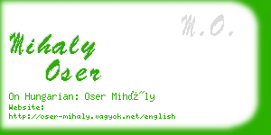 mihaly oser business card